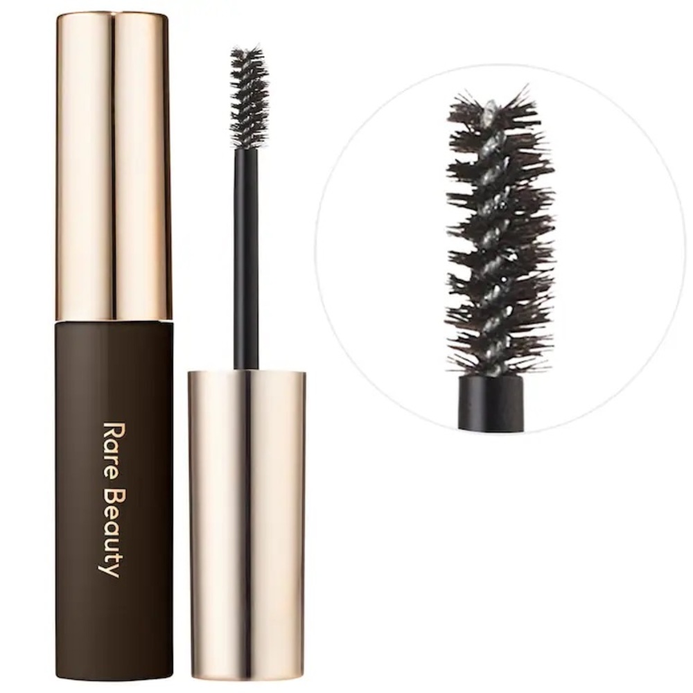 Rare Beauty Mascara Wand in Dark Brown with Gold Cap